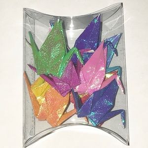Handmade Shinny Origami Cranes (1 Box- 10 colors)